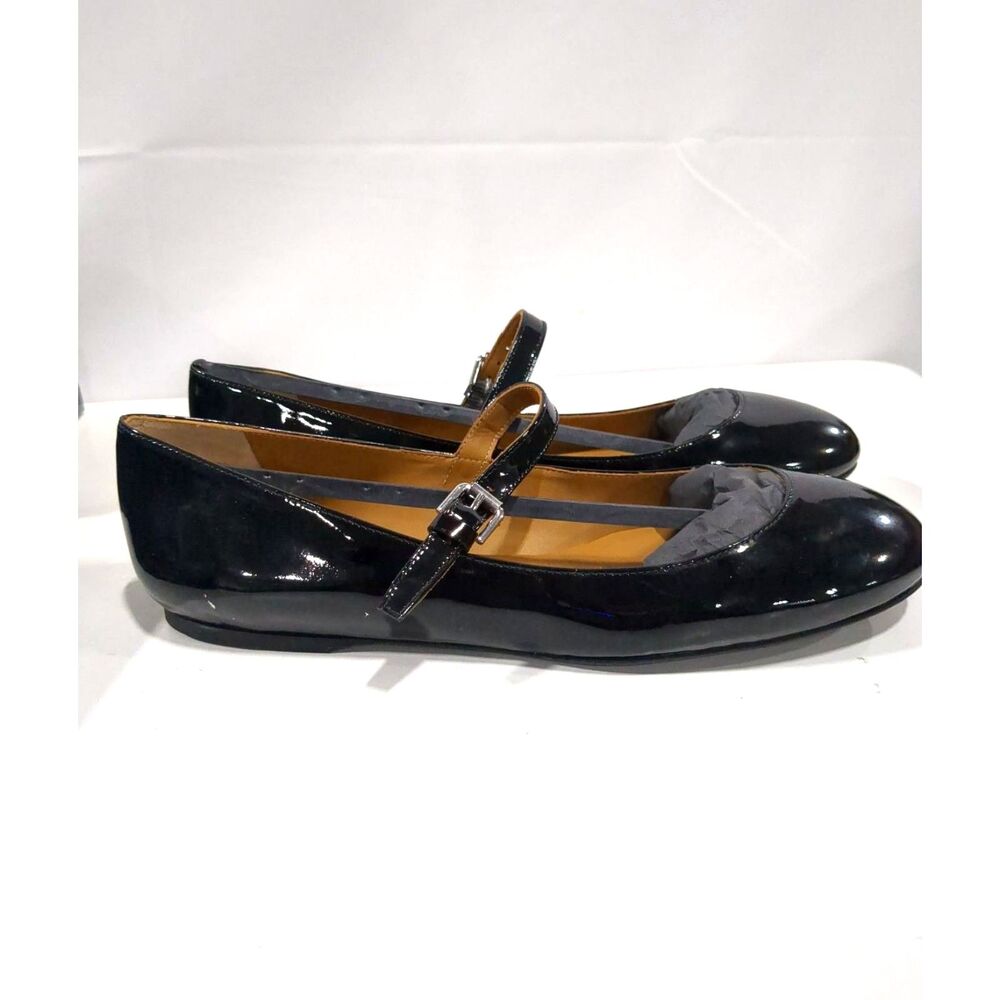 Polo Ralph Lauren Makenna Black Patent Leather Mary Jane Flats Size 39M US 8.5